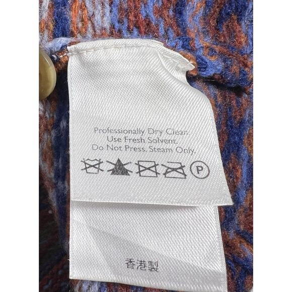 Vintage Eddie Bauer Button Up Cardigan Sweater Sz Large 100% Lambs Wool - Picture 3 of 9